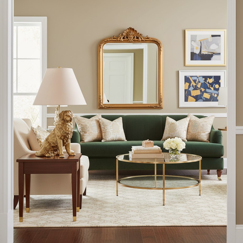 Animal table lamp in a living room accent scene