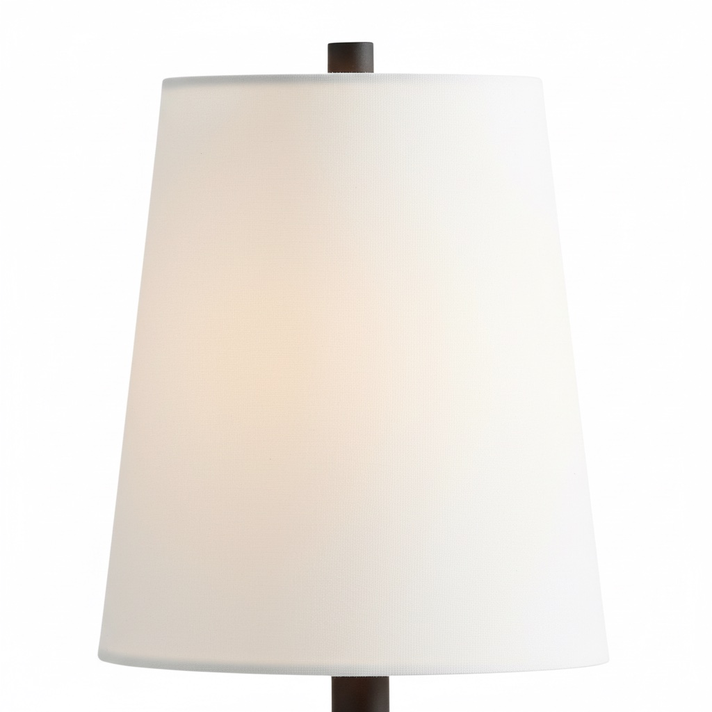 Close-up of the Rowan linen lamp shade