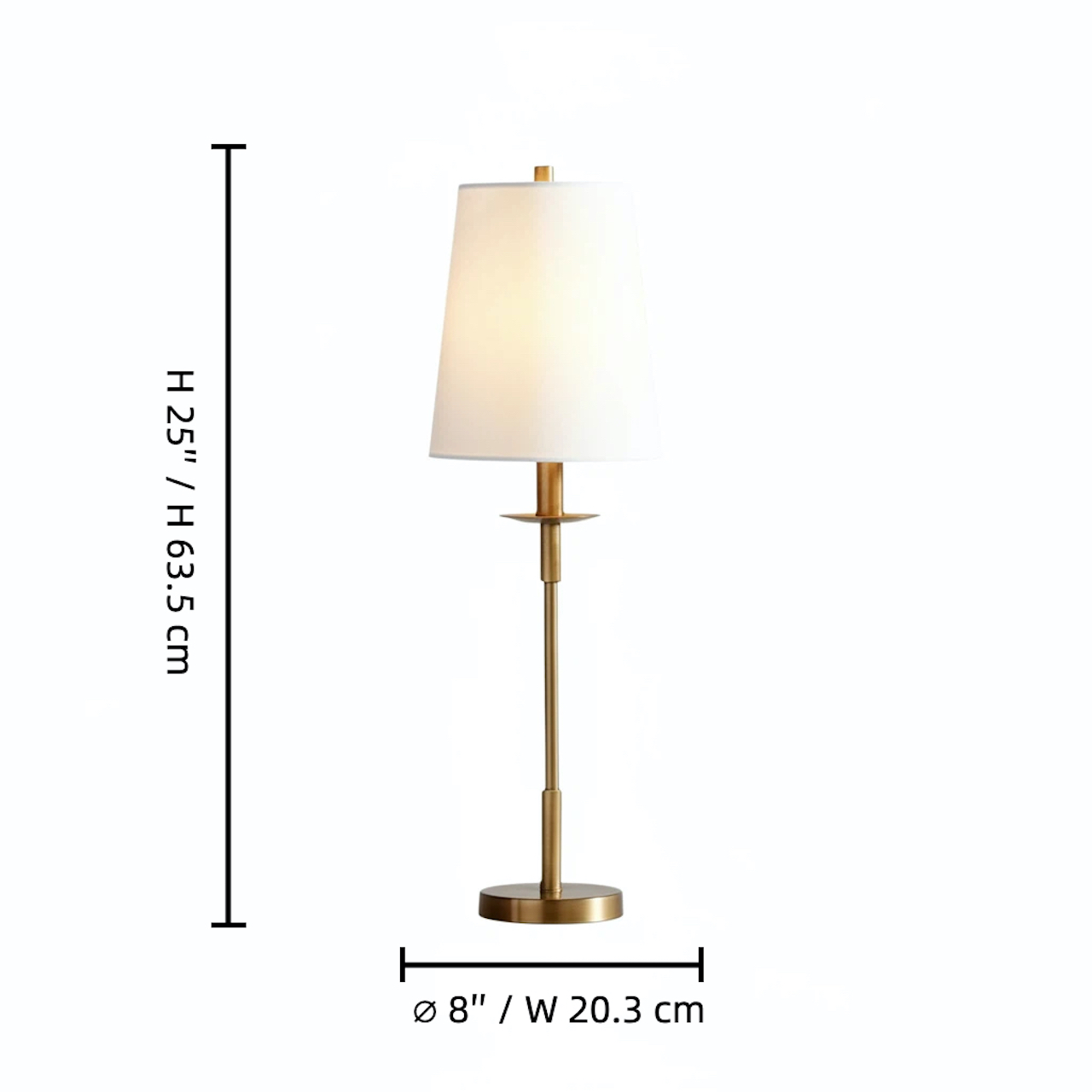 Rowan lamp size diagram