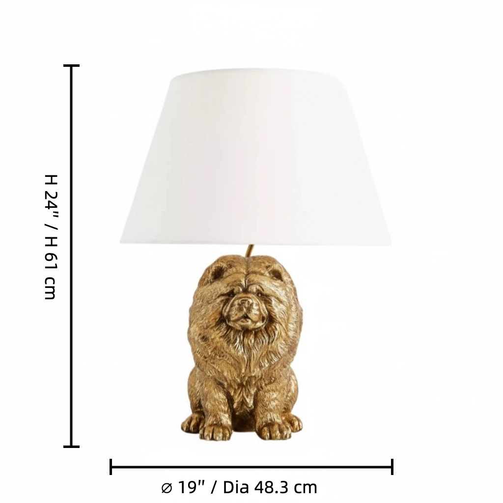 Pawdia table lamp dimension guide