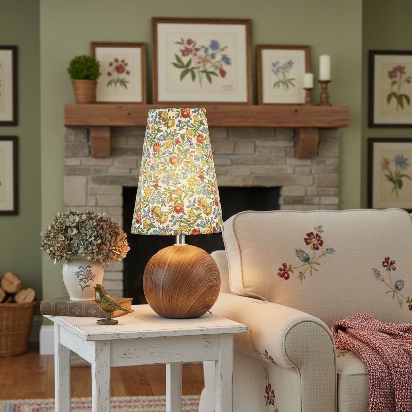 Florence floral table lamp in a living room scene