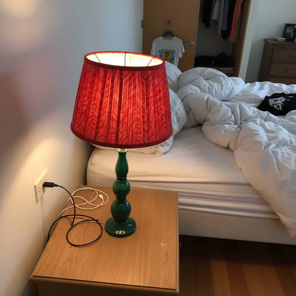 Customer photo of Grainora lamp on a bedside table