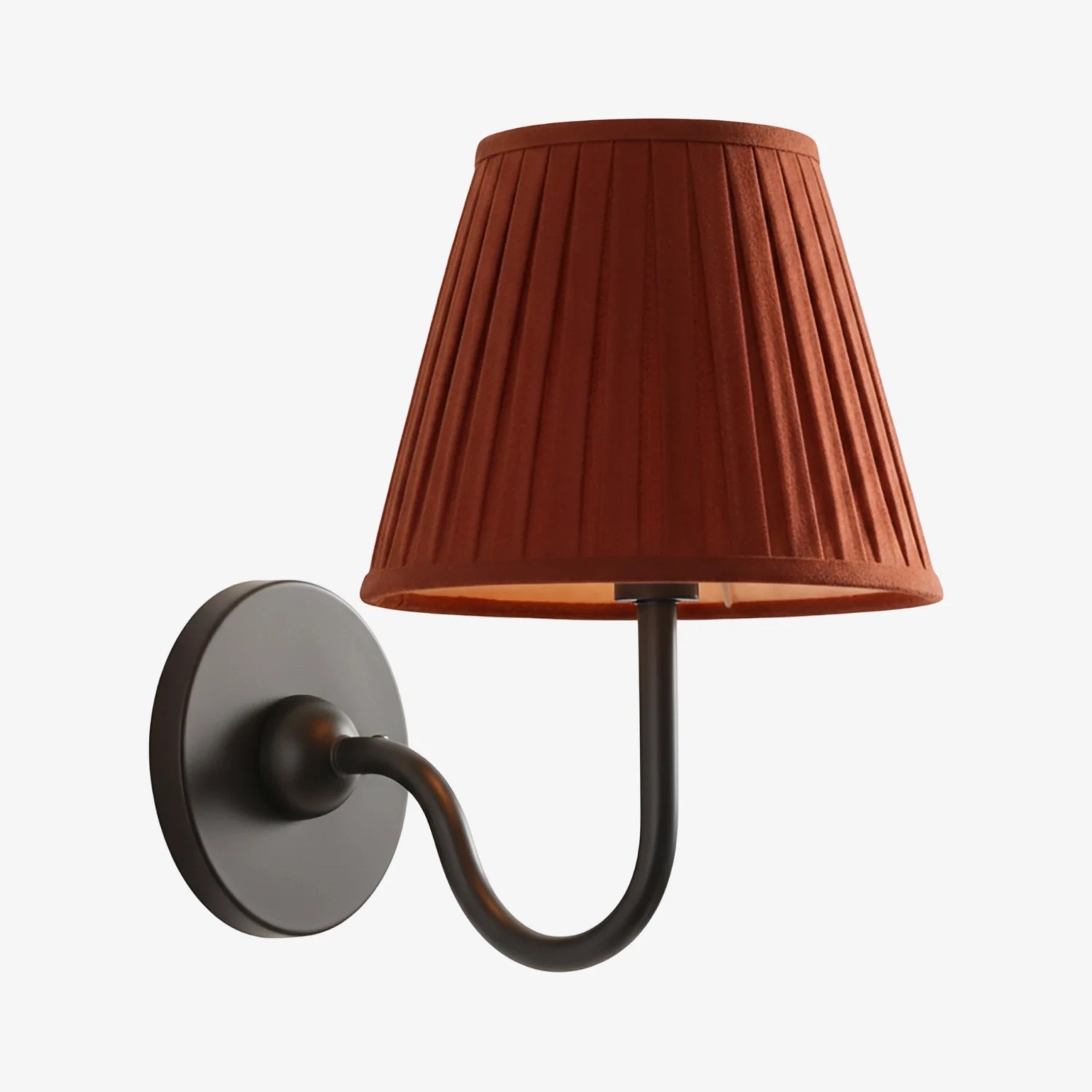 Sage green shade wall light