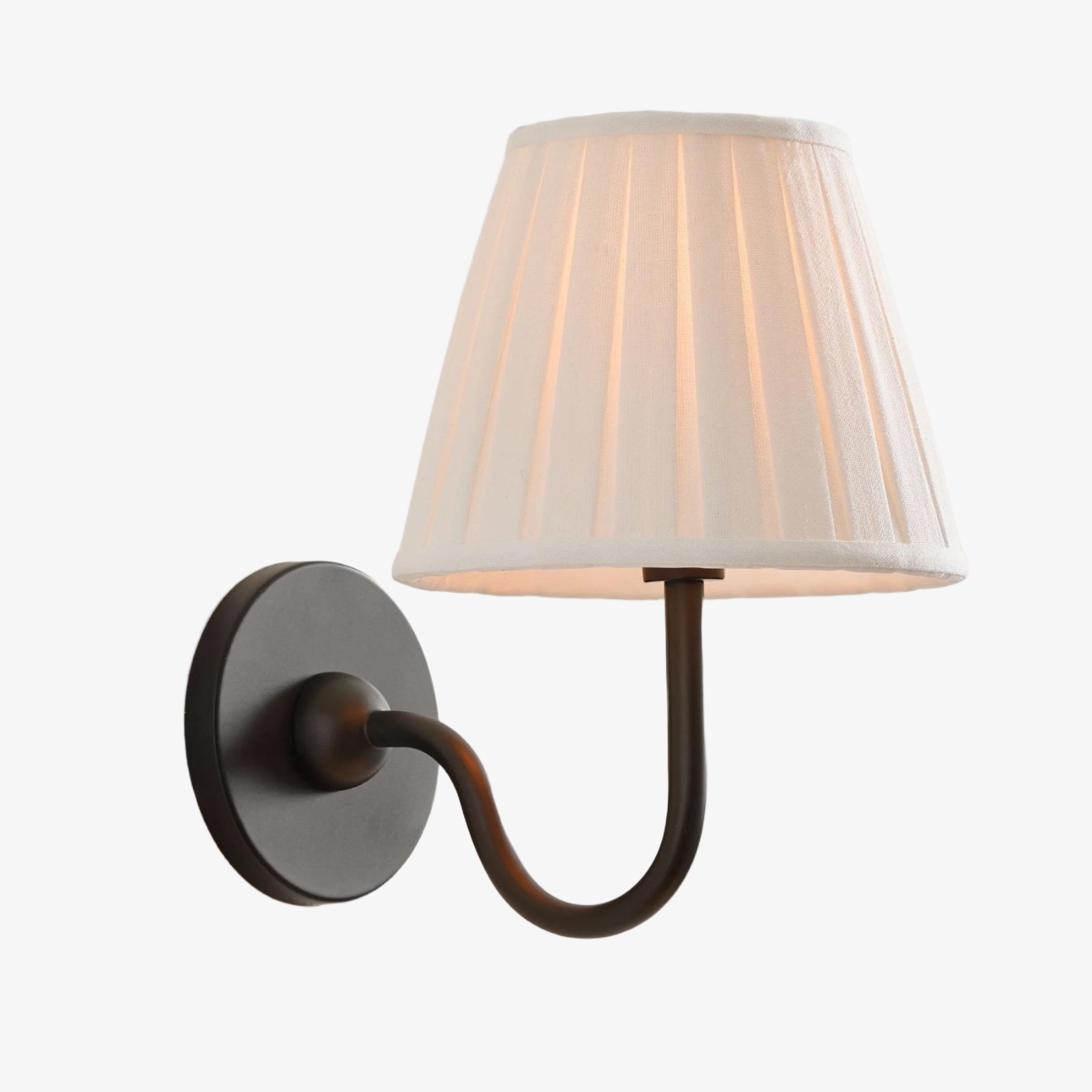 Mustard yellow shade wall light