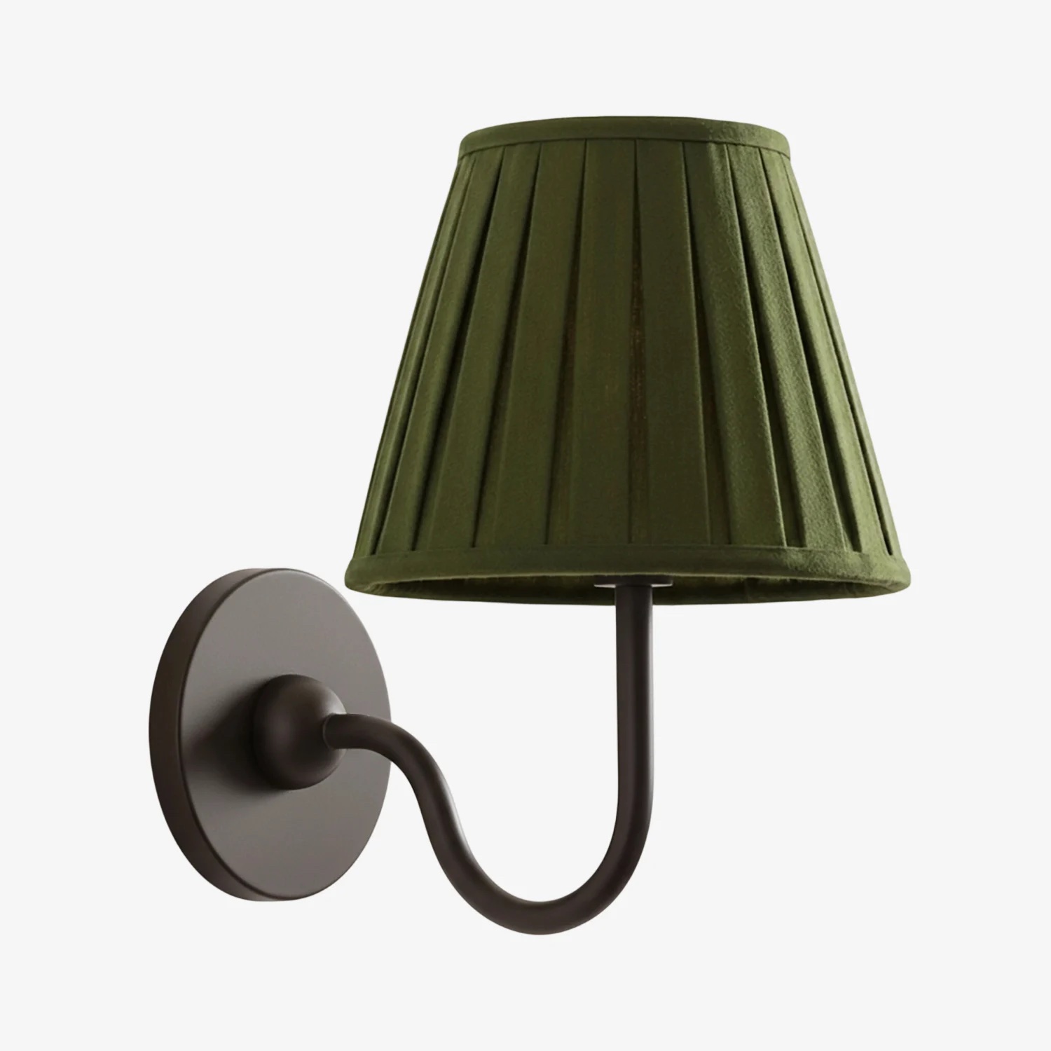 Red shade wall light