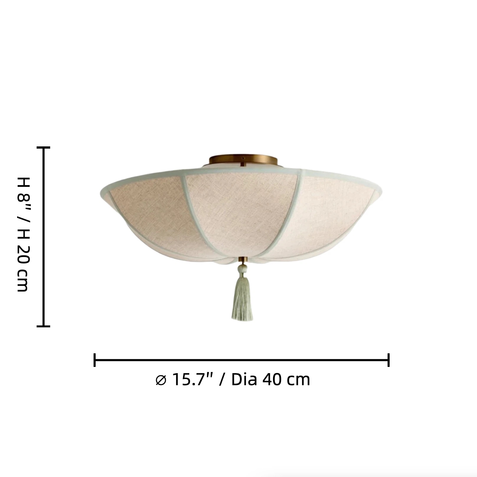 Valoflor ceiling light size diagram