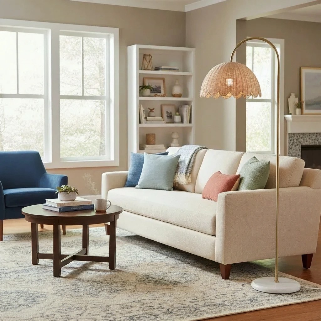 Olvara floor lamp in a living room