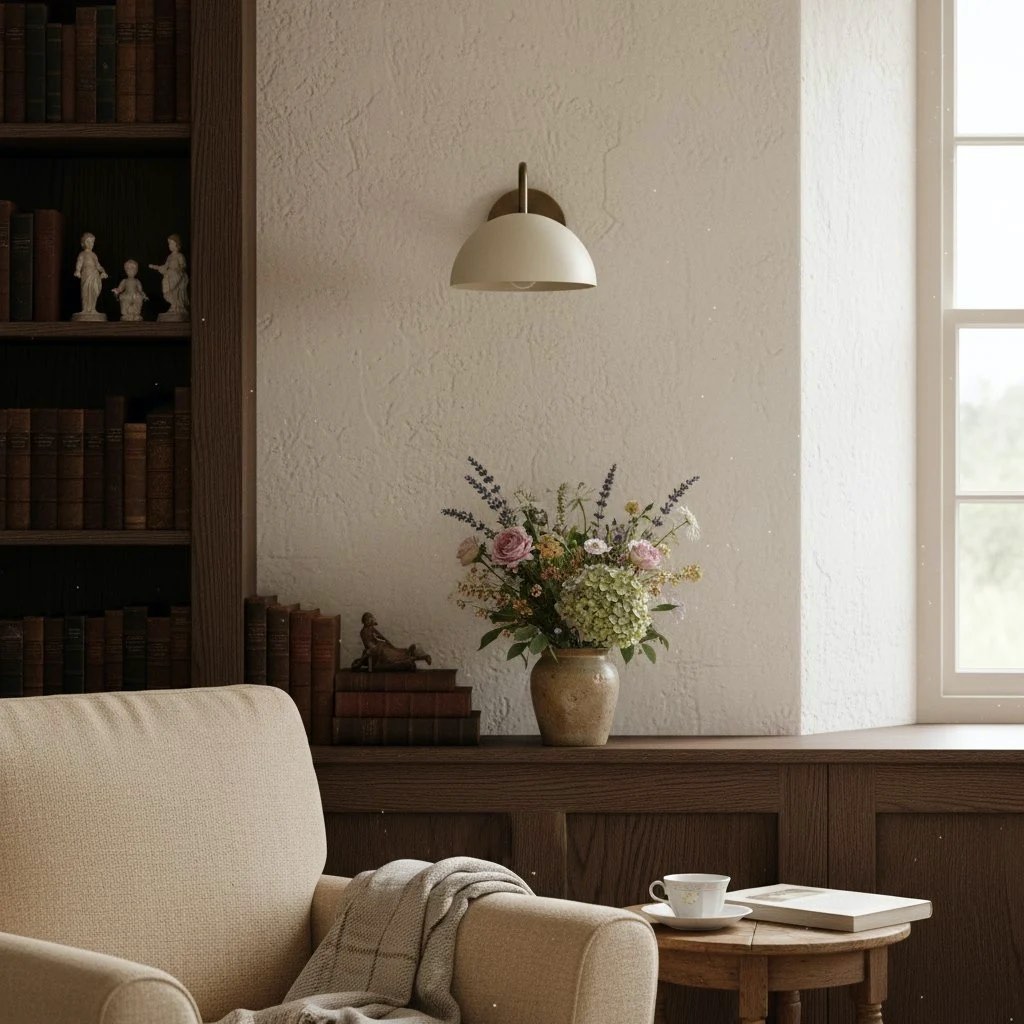 Curva wall sconce in a room before buying note