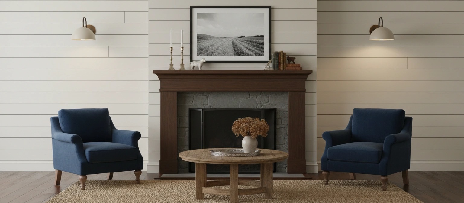 Curva wall sconce shown in a living room