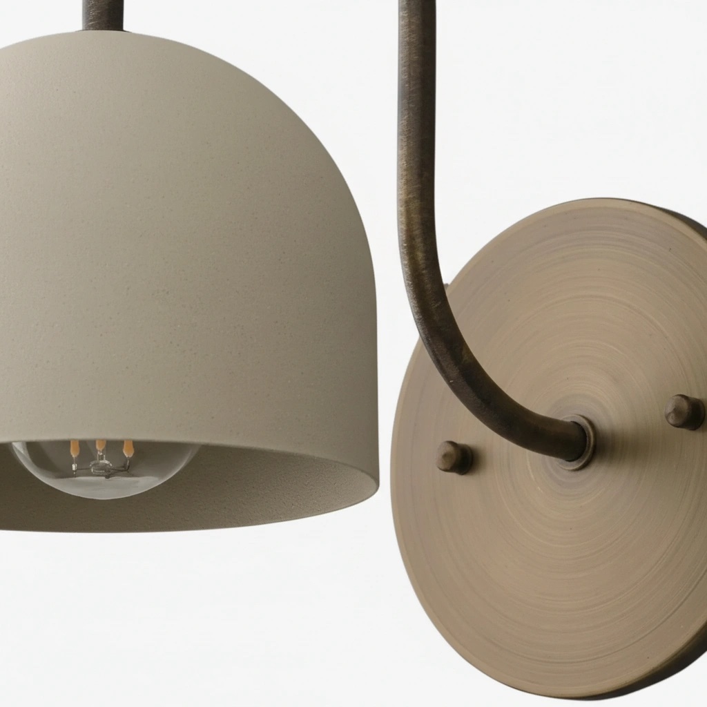 Curva wall sconce shade and backplate detail