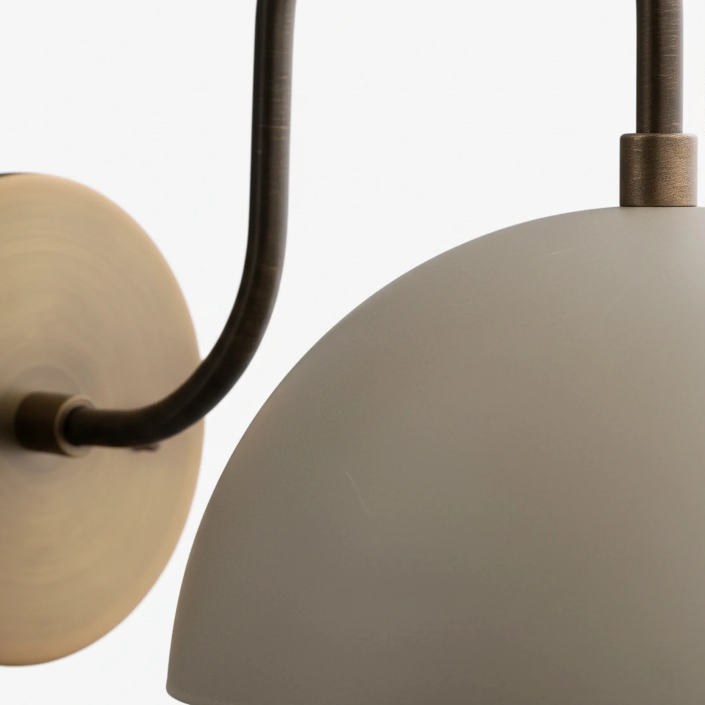 Curva wall sconce curved arm detail