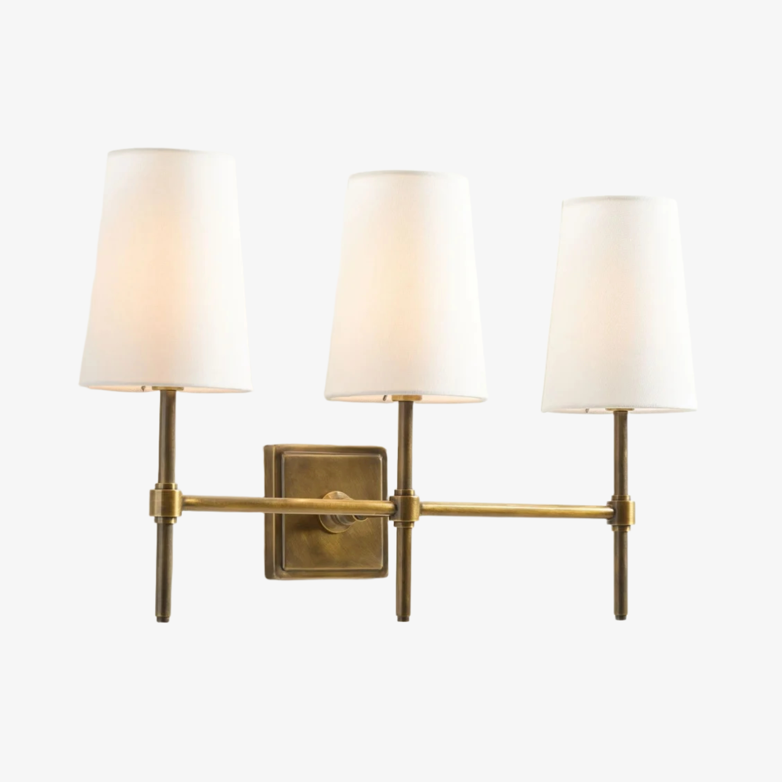 Derlina three-head wall lamp brass option