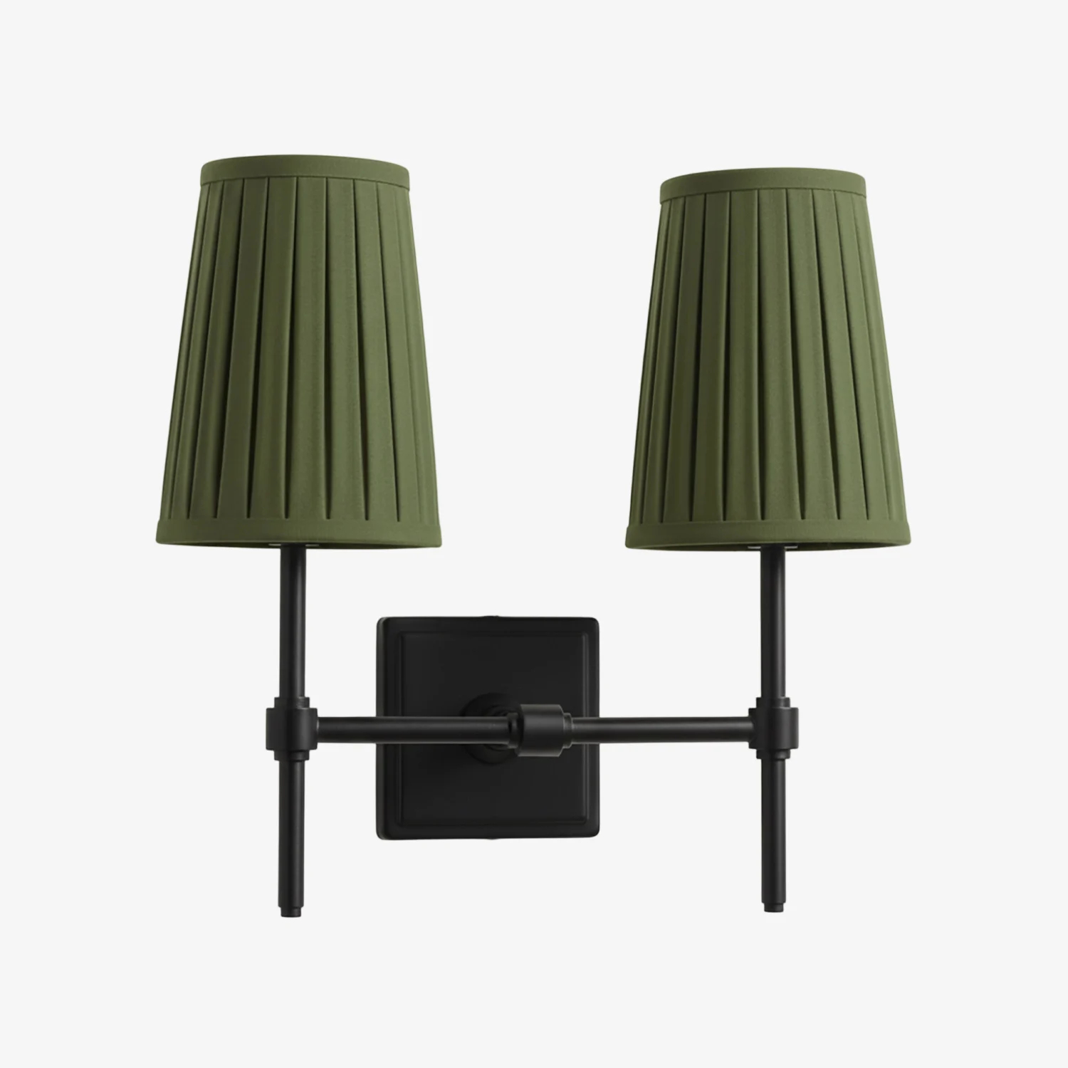 Derlina two-head wall lamp white shade black option