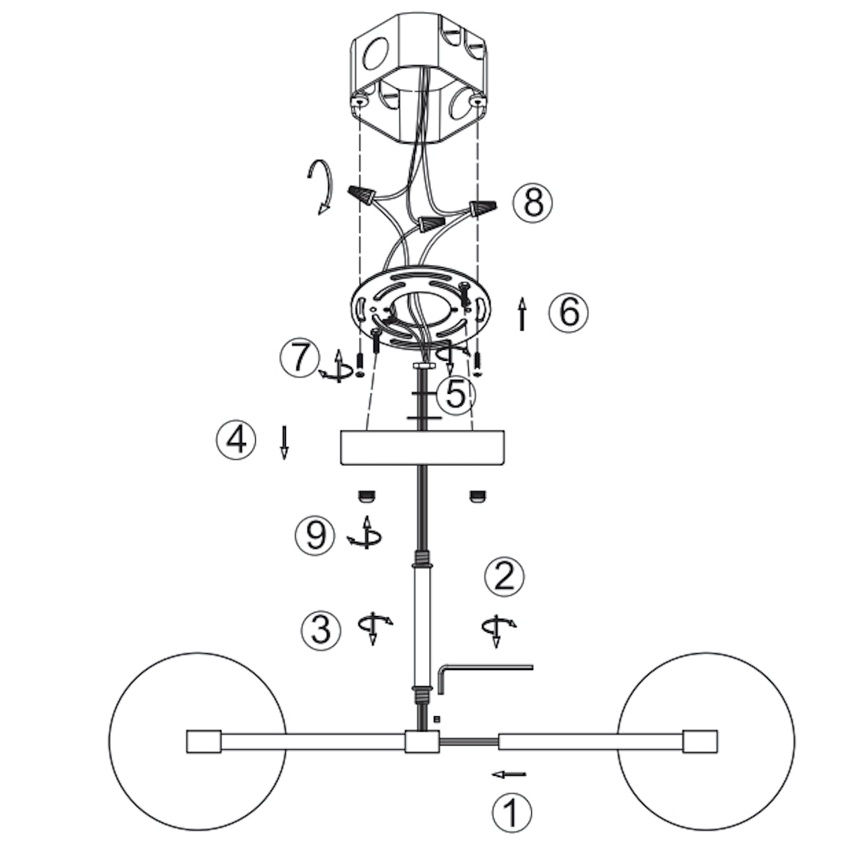 Metio vanity lamp installation diagram