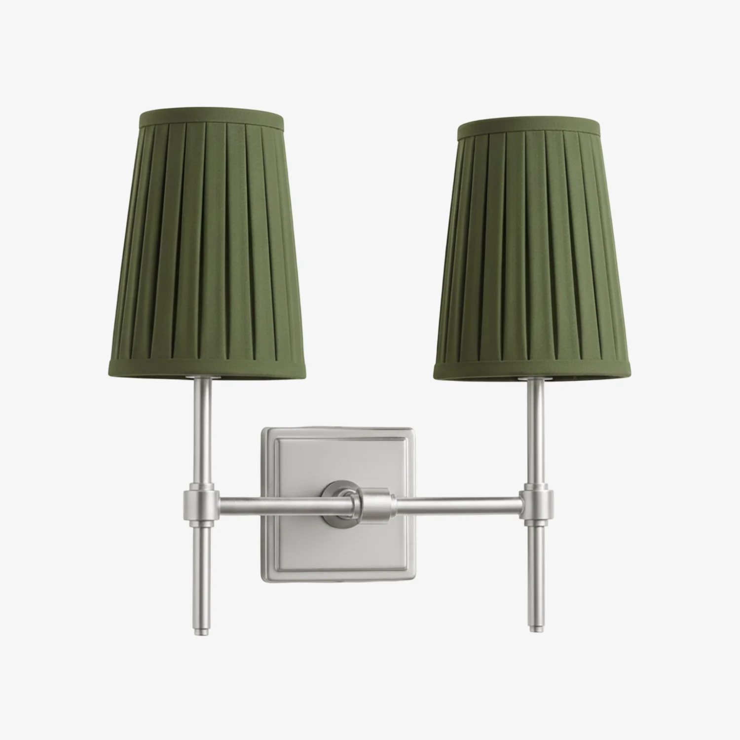 Derlina two-head wall lamp green shade black option
