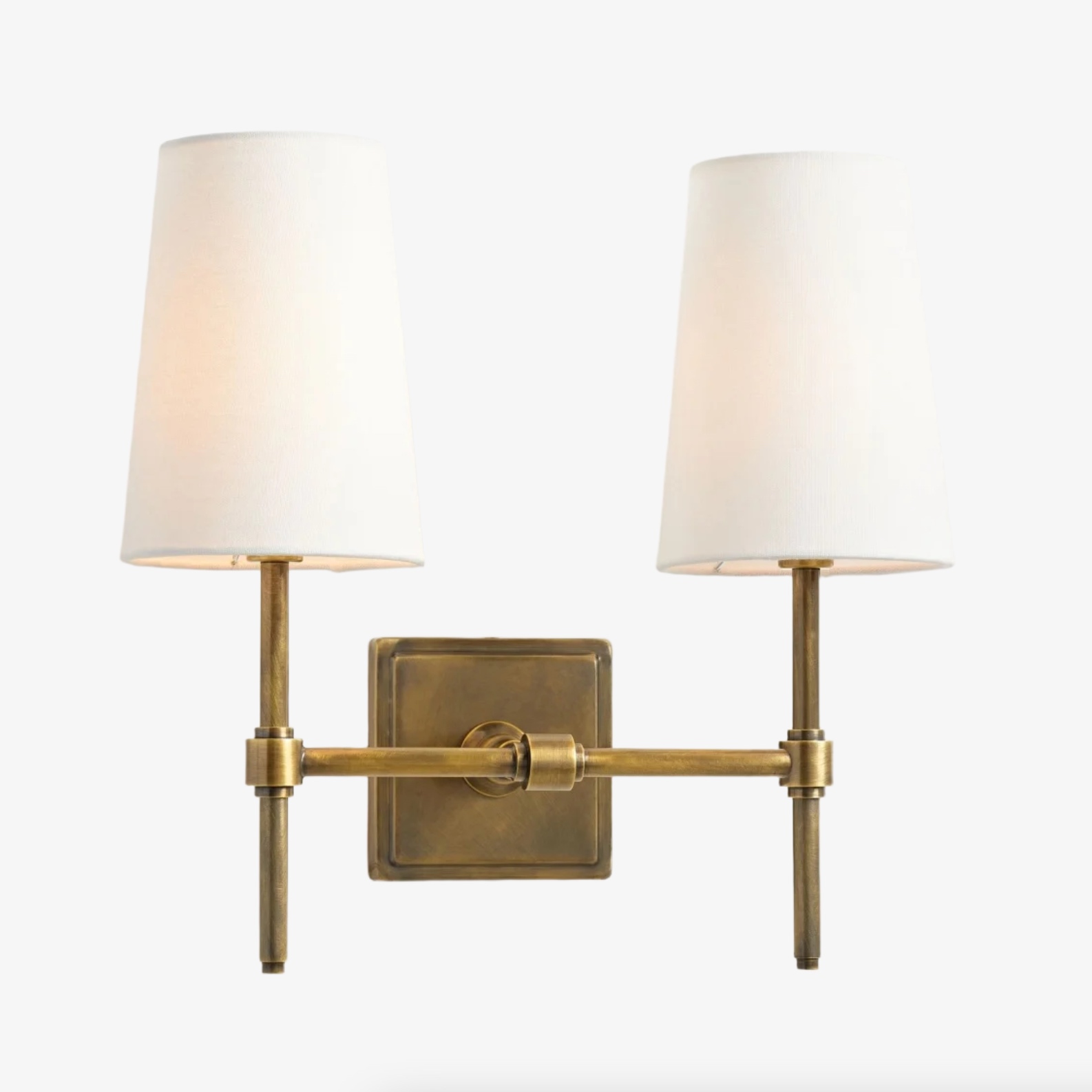 Derlina two-head wall lamp brass option