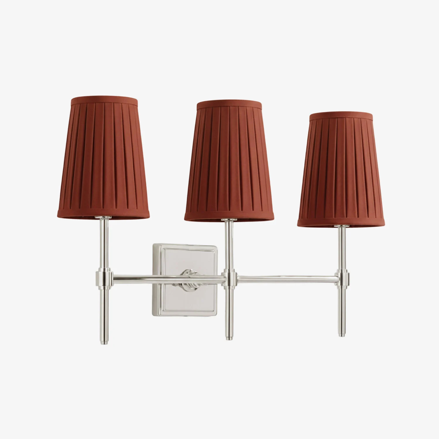 Derlina three-head wall lamp green shade brass option