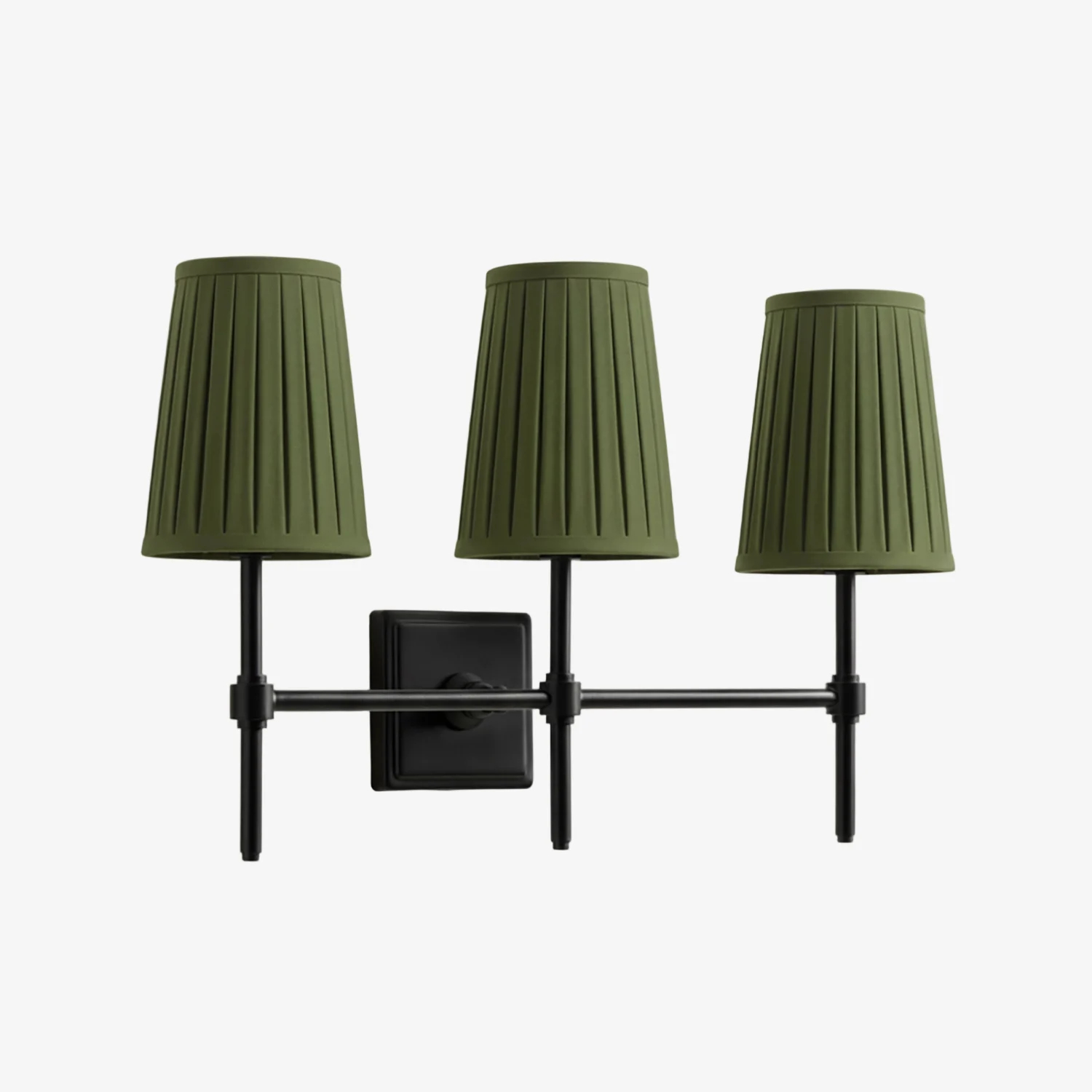 Derlina three-head wall lamp shade and finish combination