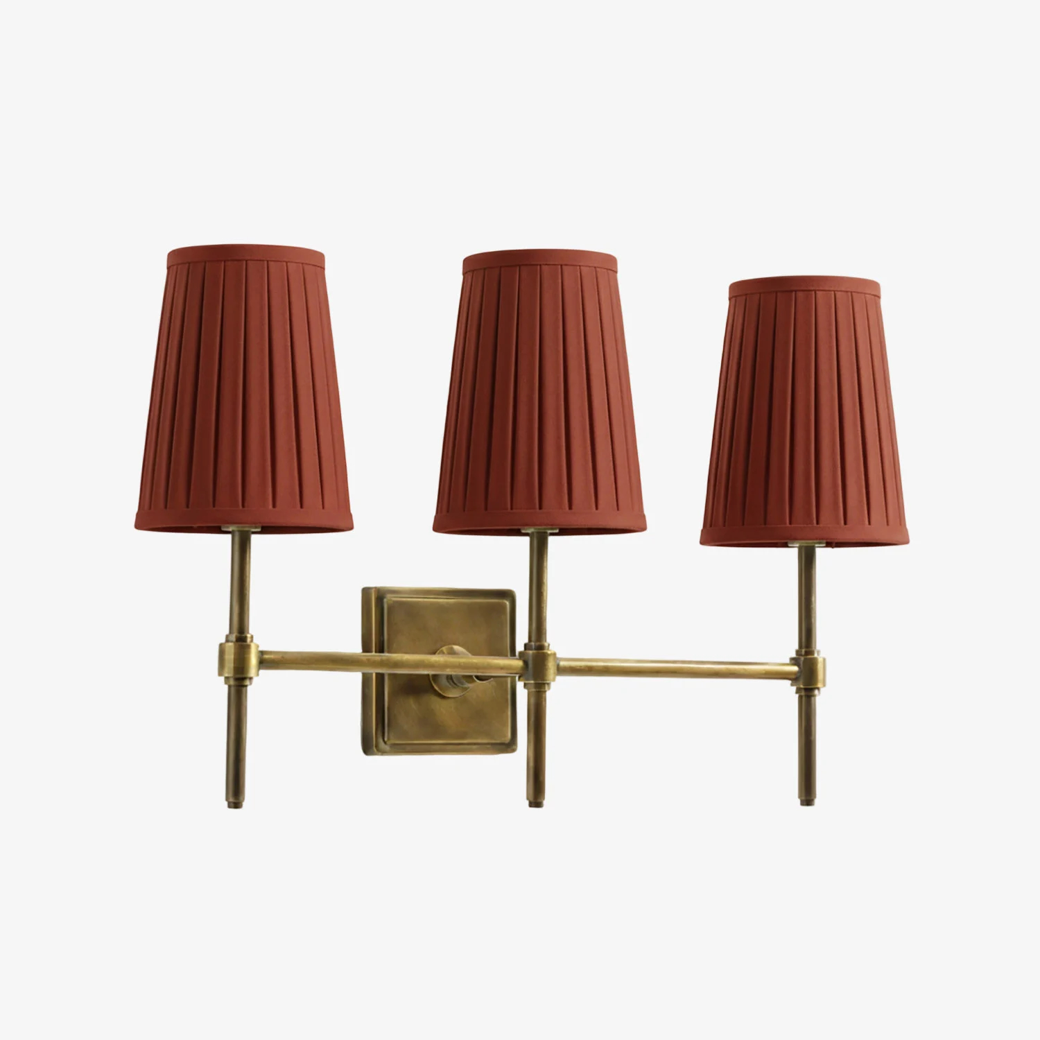 Derlina three-head wall lamp green shade black option