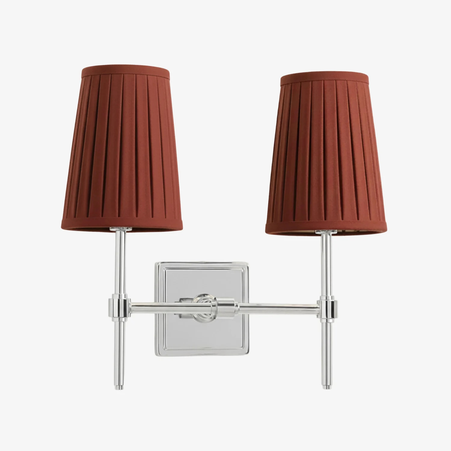 Derlina two-head wall lamp finish and shade option