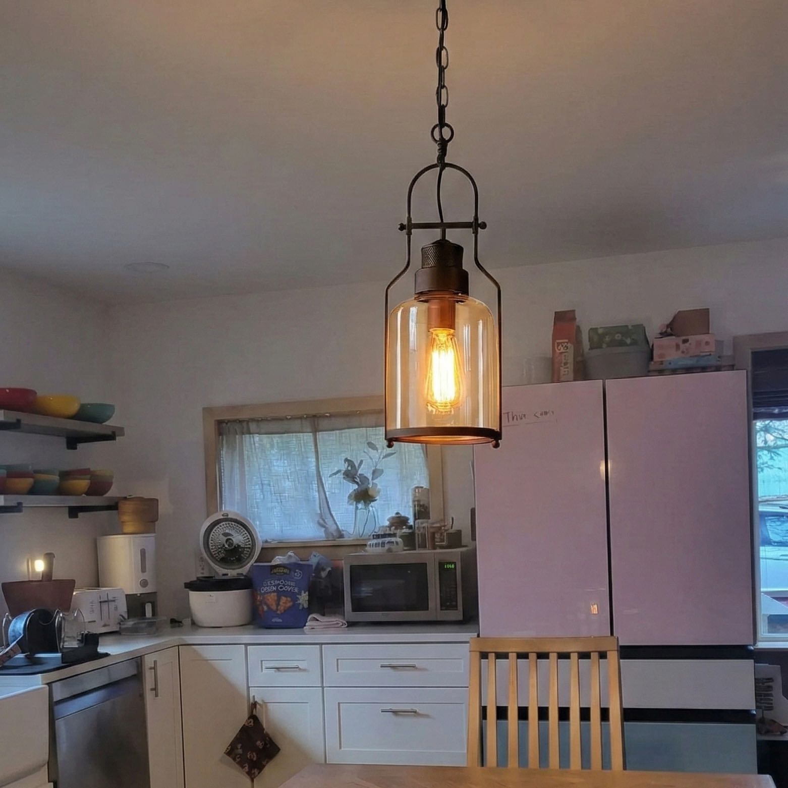 Customer photo of Lirra pendant light in a kitchen