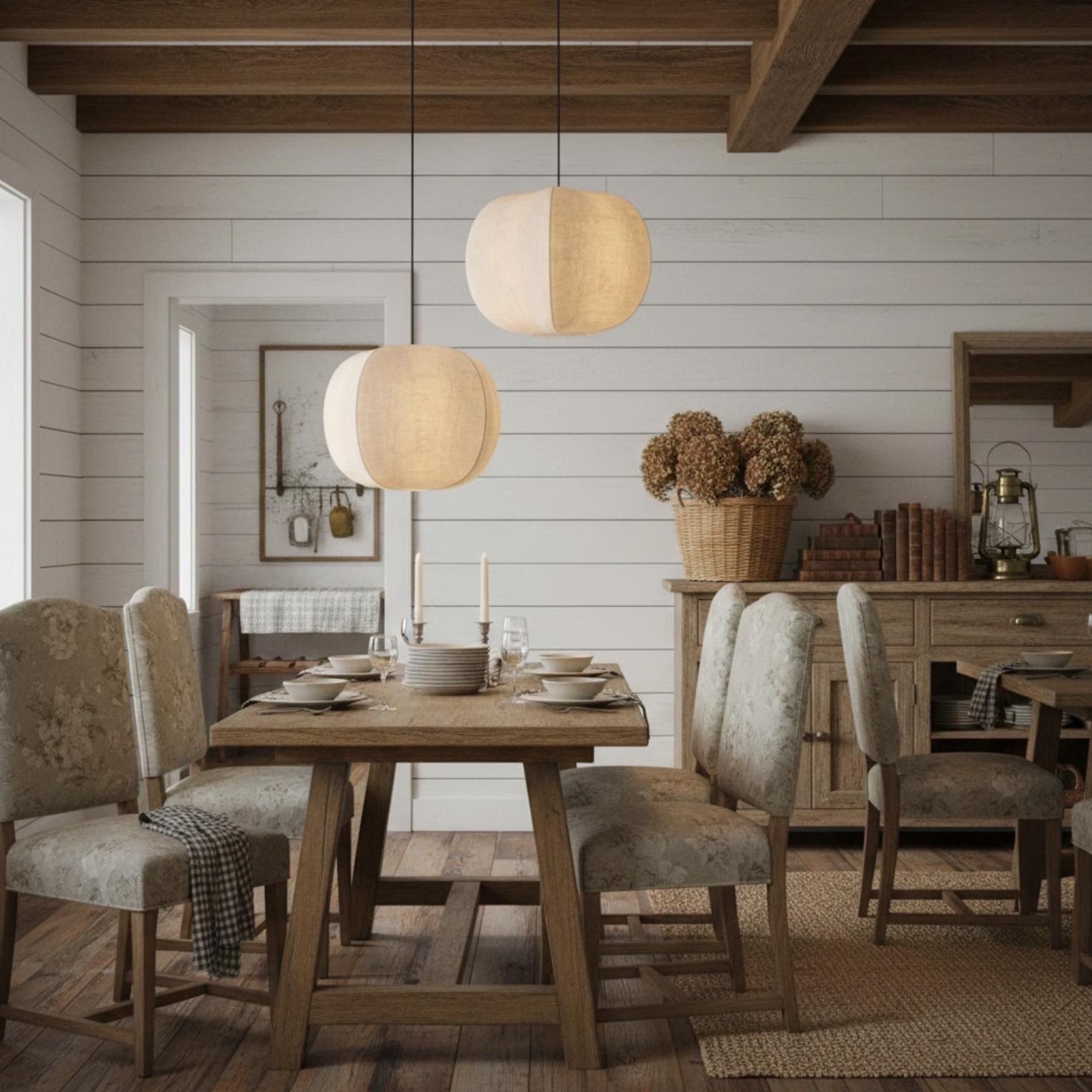 Diora pendants in a dining room