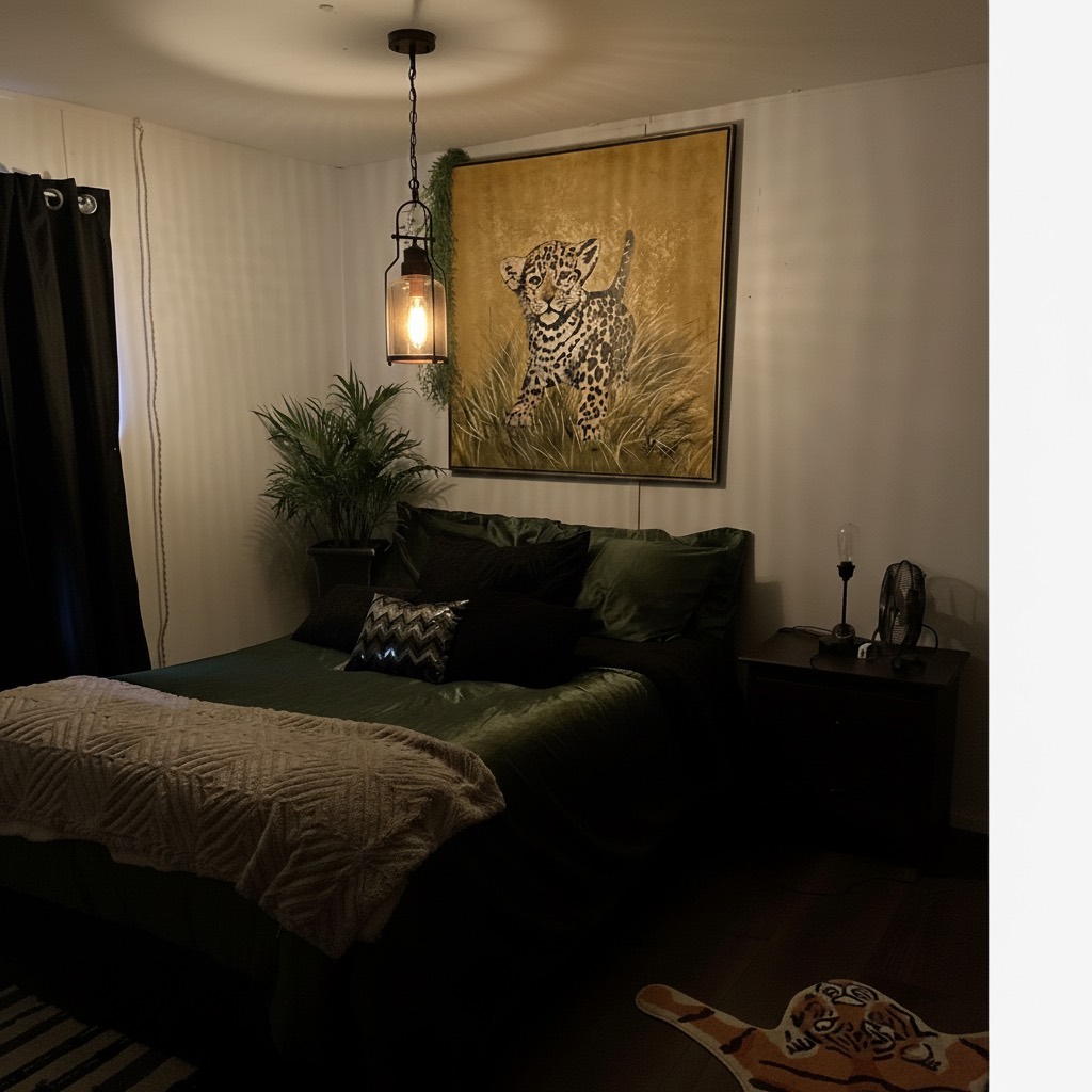 Customer photo of Lirra pendant light in a bedroom