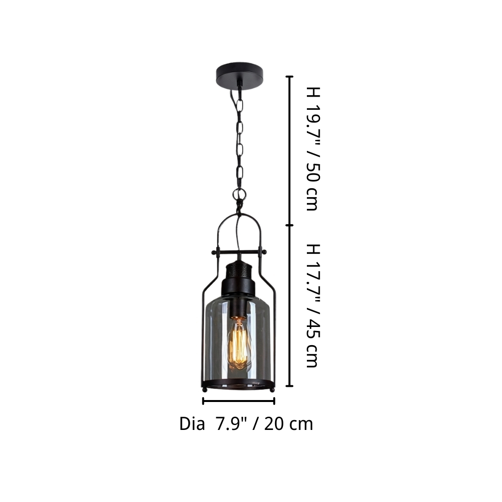 Lirra pendant lamp size diagram