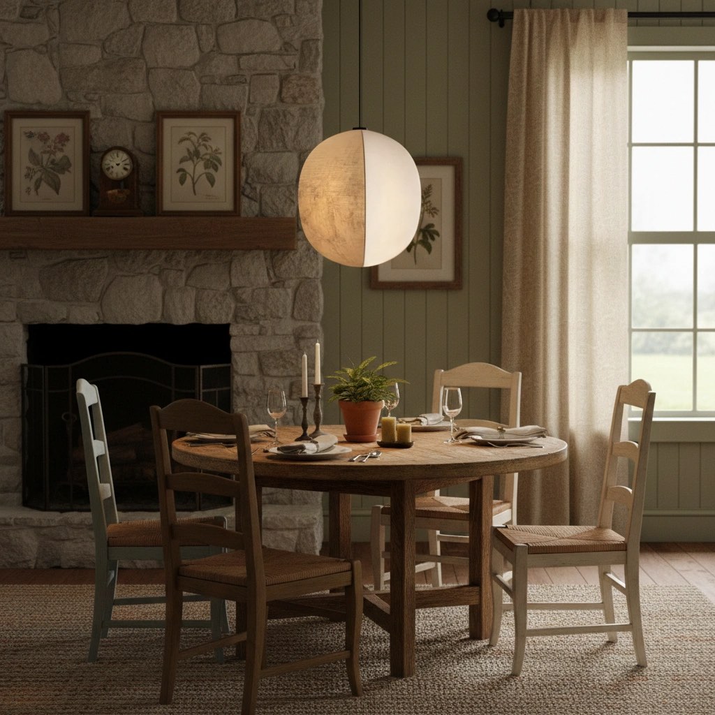 Diora pendant above a dining table
