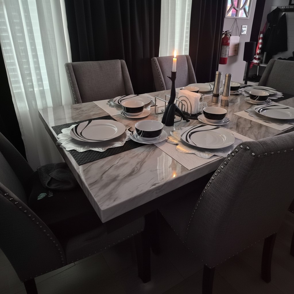 Customer photo of candle holder on dining table