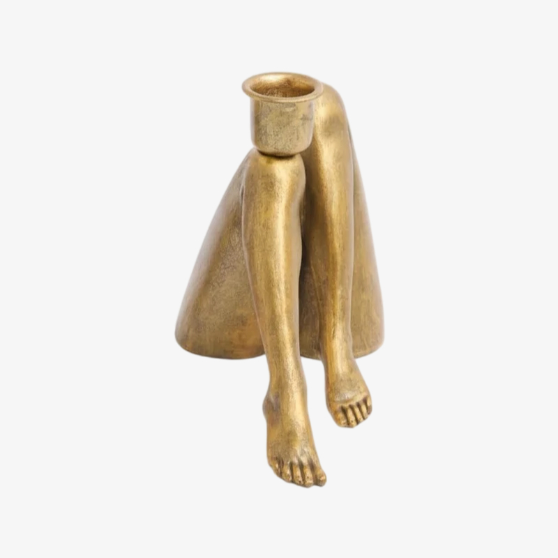 Gold style variation of Kickra candle holder