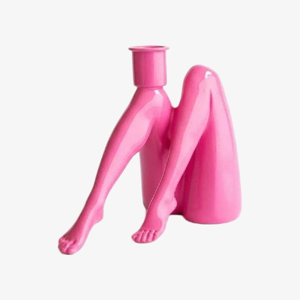 Pink style variation of Kickra candle holder