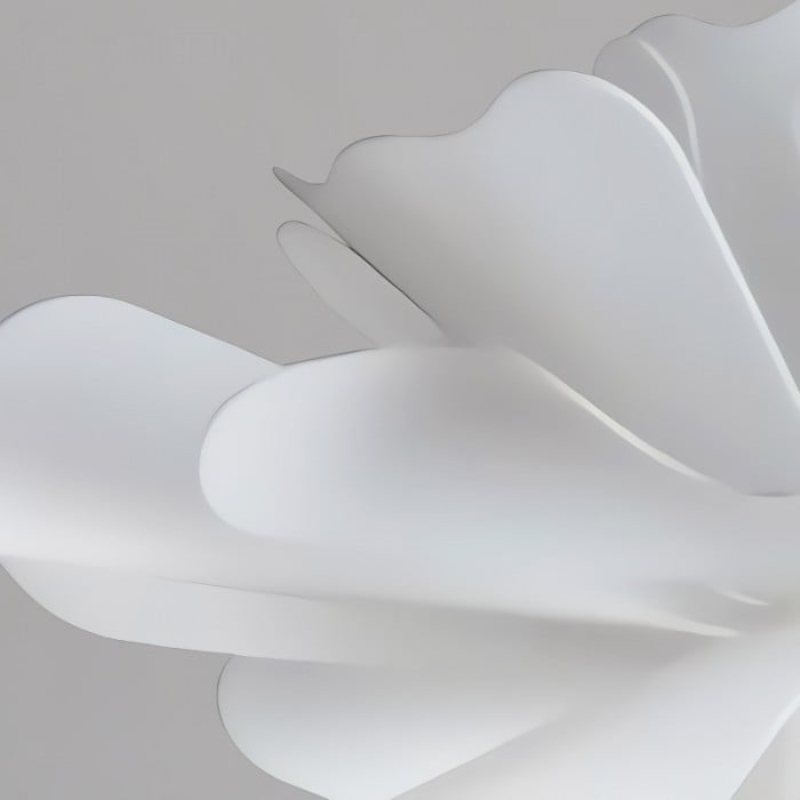 Close-up of layered acrylic flower petals