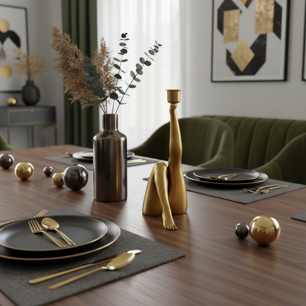 Kickra candle holder on a dining table