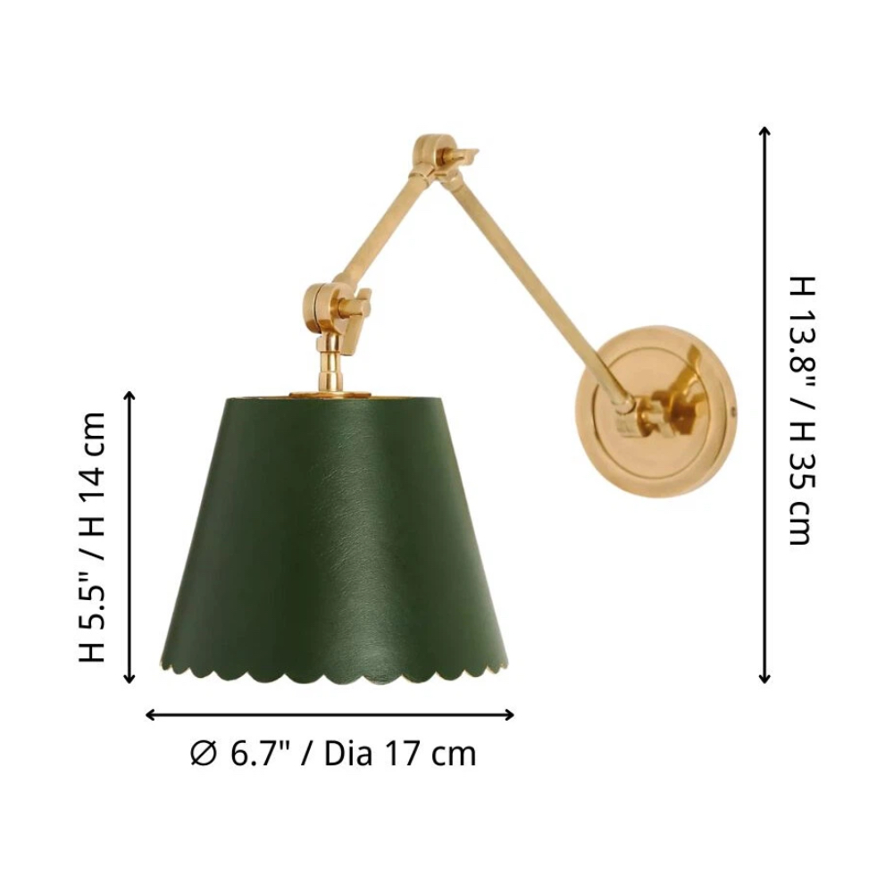 Foldray task sconce dimension diagram