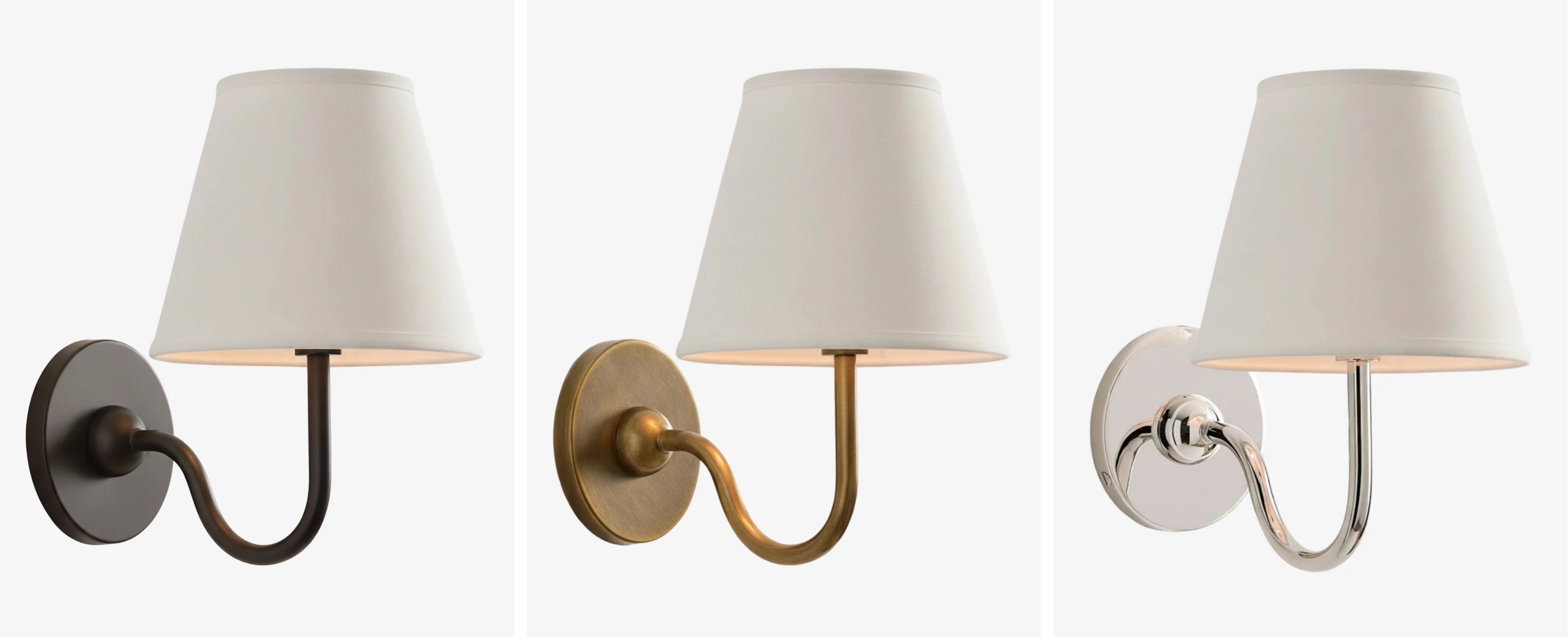 Wall light finish options