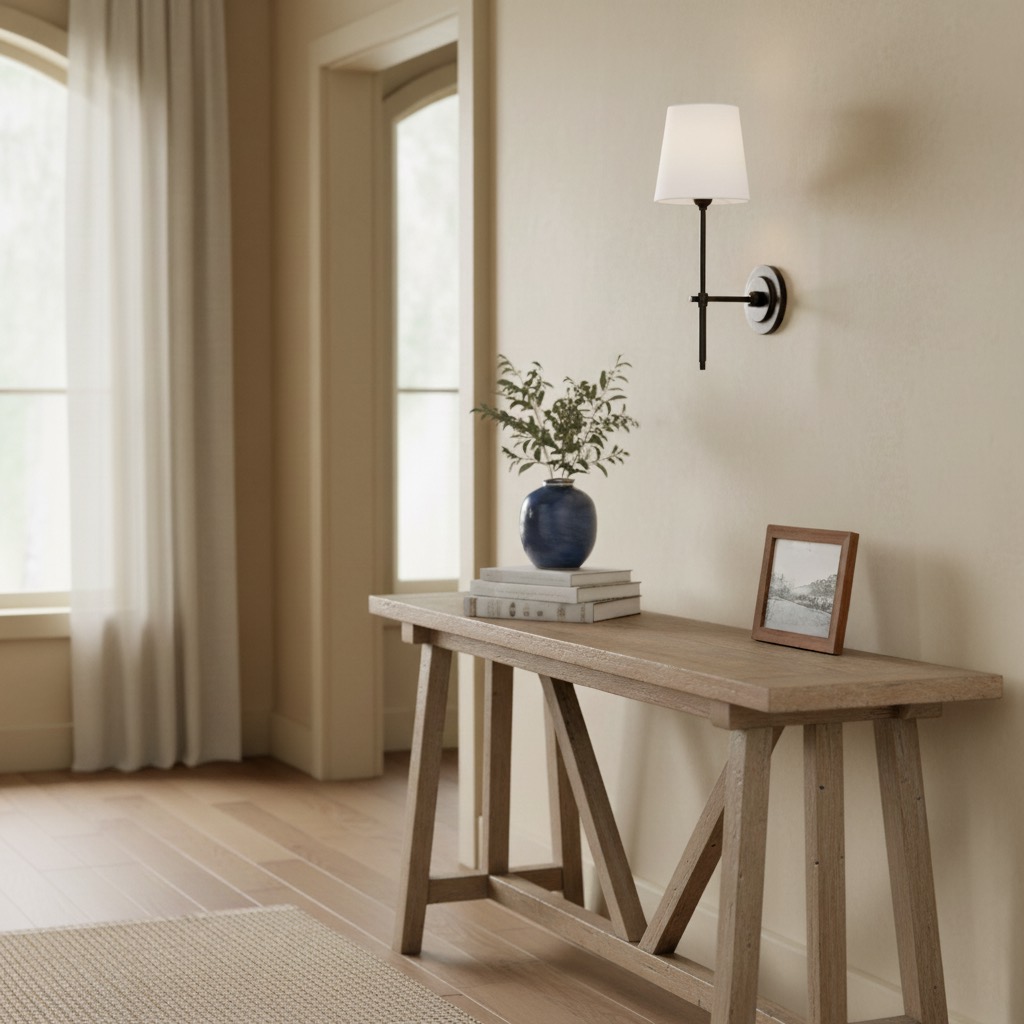 Bryant wall lamp in an entryway scene