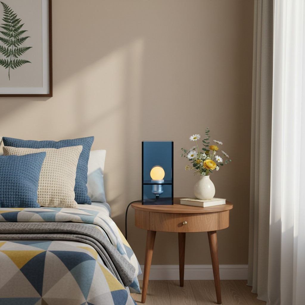 Sunset Ocean Horizon table lamp on a bedside table