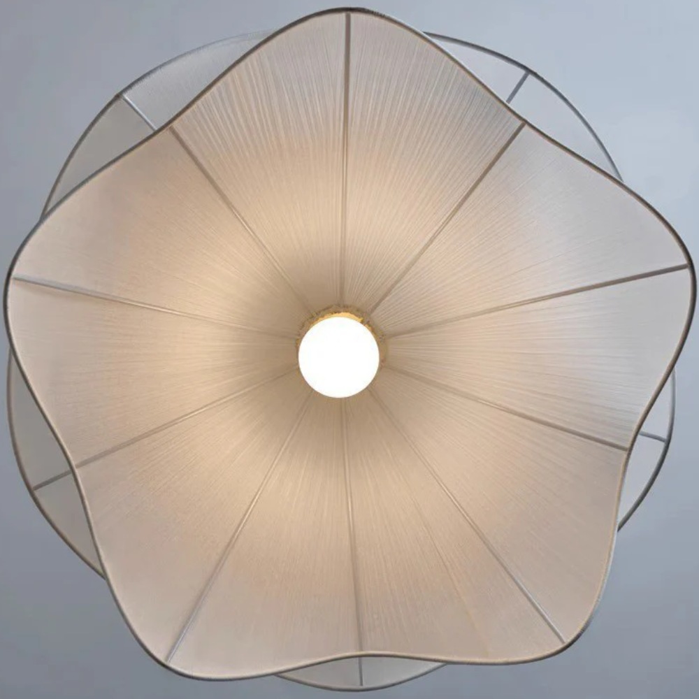 Top view of the floral pendant shade