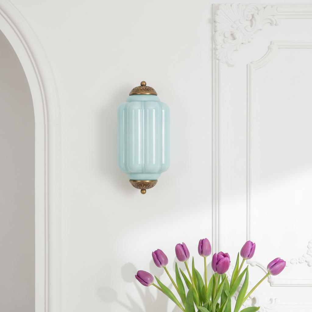 Eloise wall sconce displayed with flowers