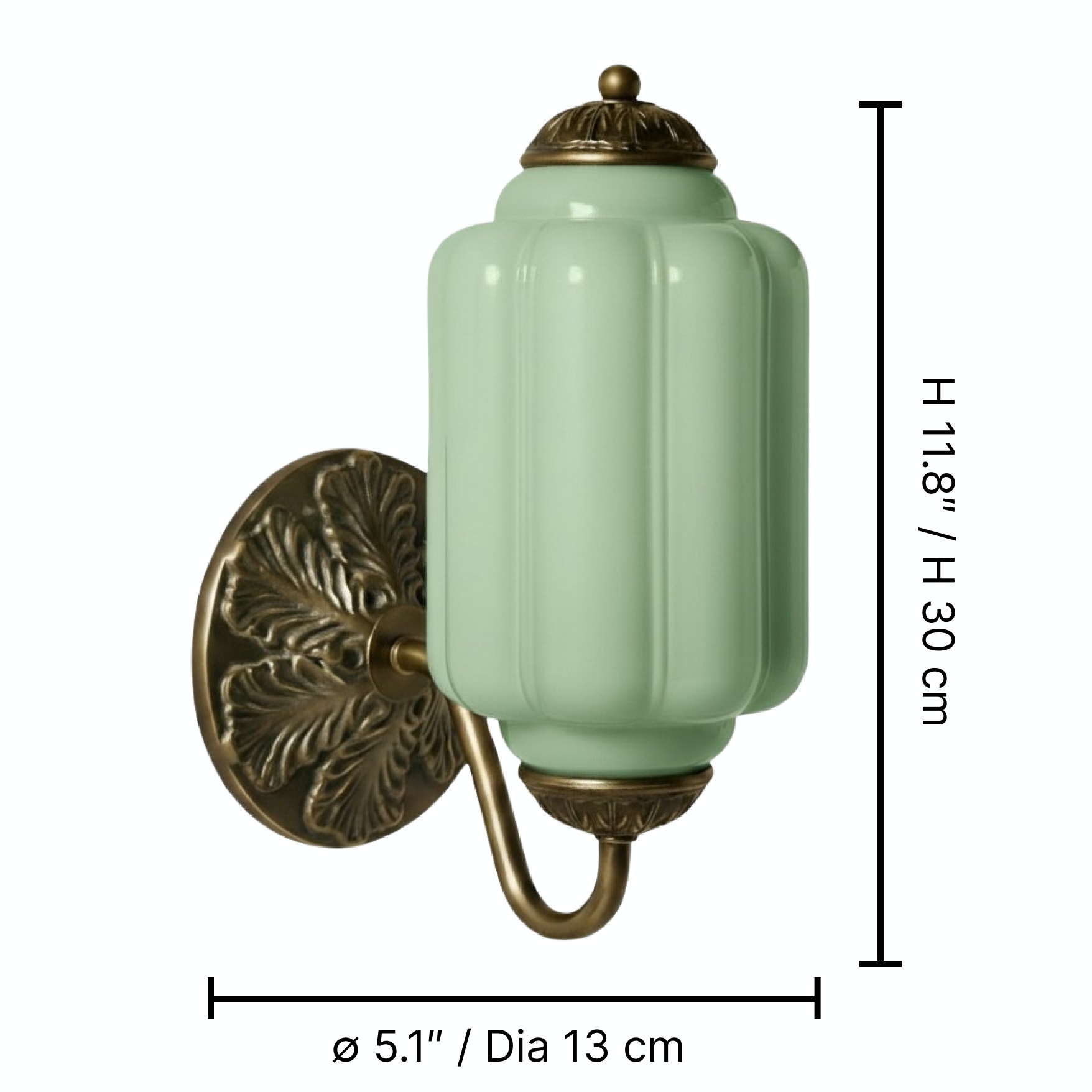 Eloise wall sconce size reference diagram