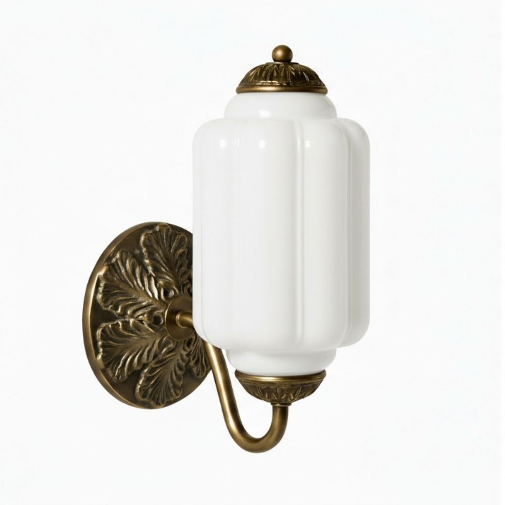 Eloise wall light option in green glass with side arm
