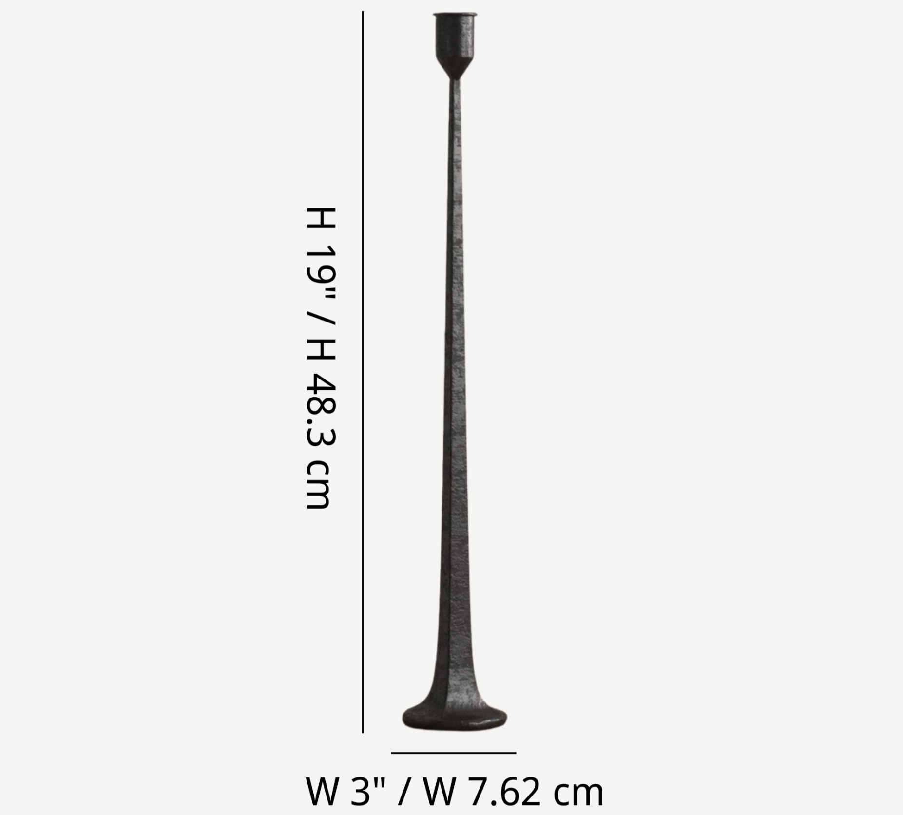 Tegna candle holder dimensions diagram