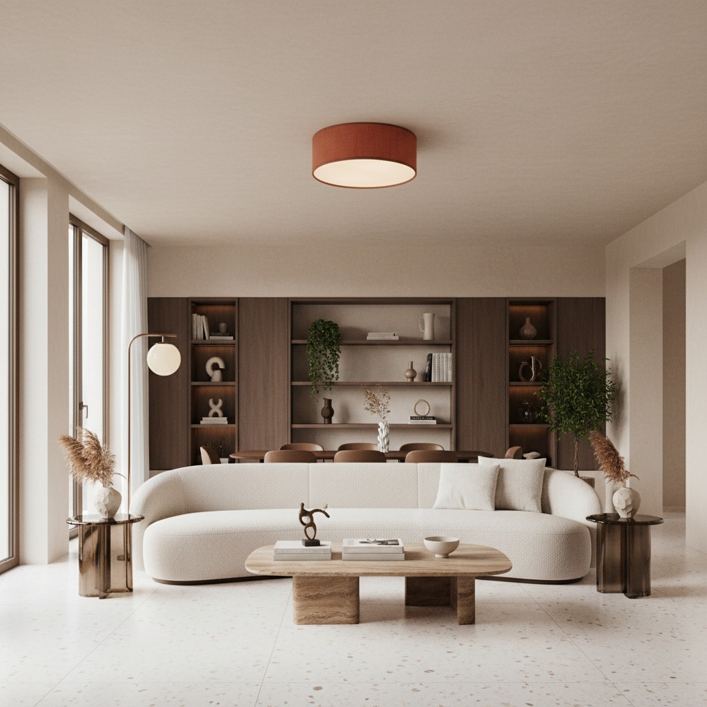 Dumora ceiling light in a living room
