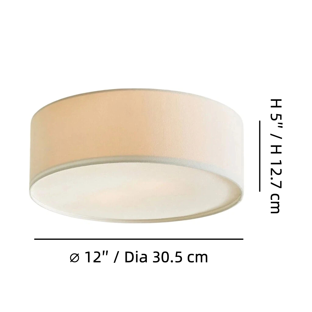 Dumora size diagram for 12 inch ceiling fixture