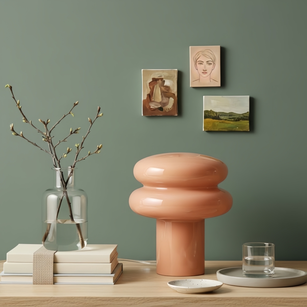 Opal table lamp in a styled interior scene
