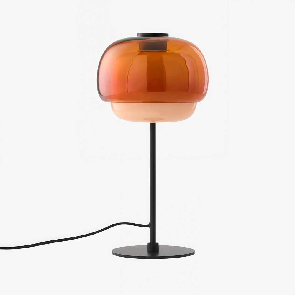 Clinco table lamp in nude glass
