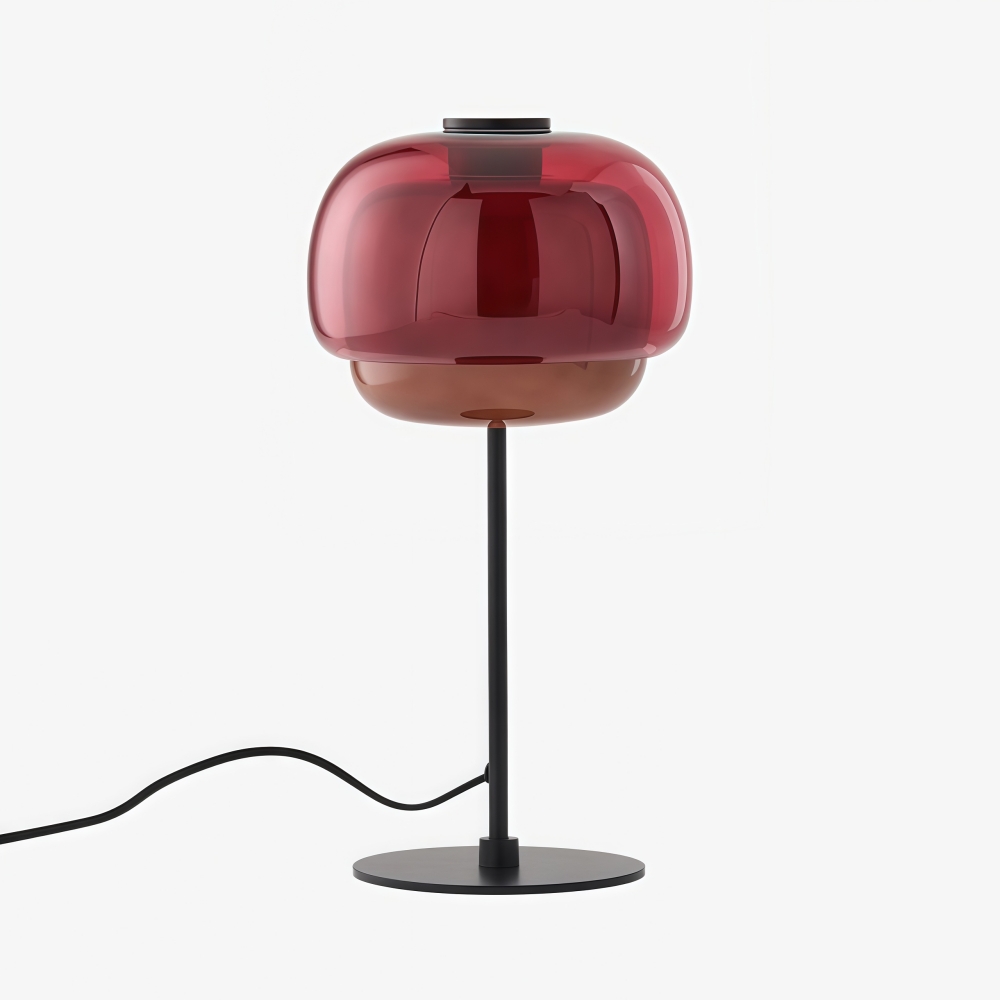 Clinco table lamp in red glass