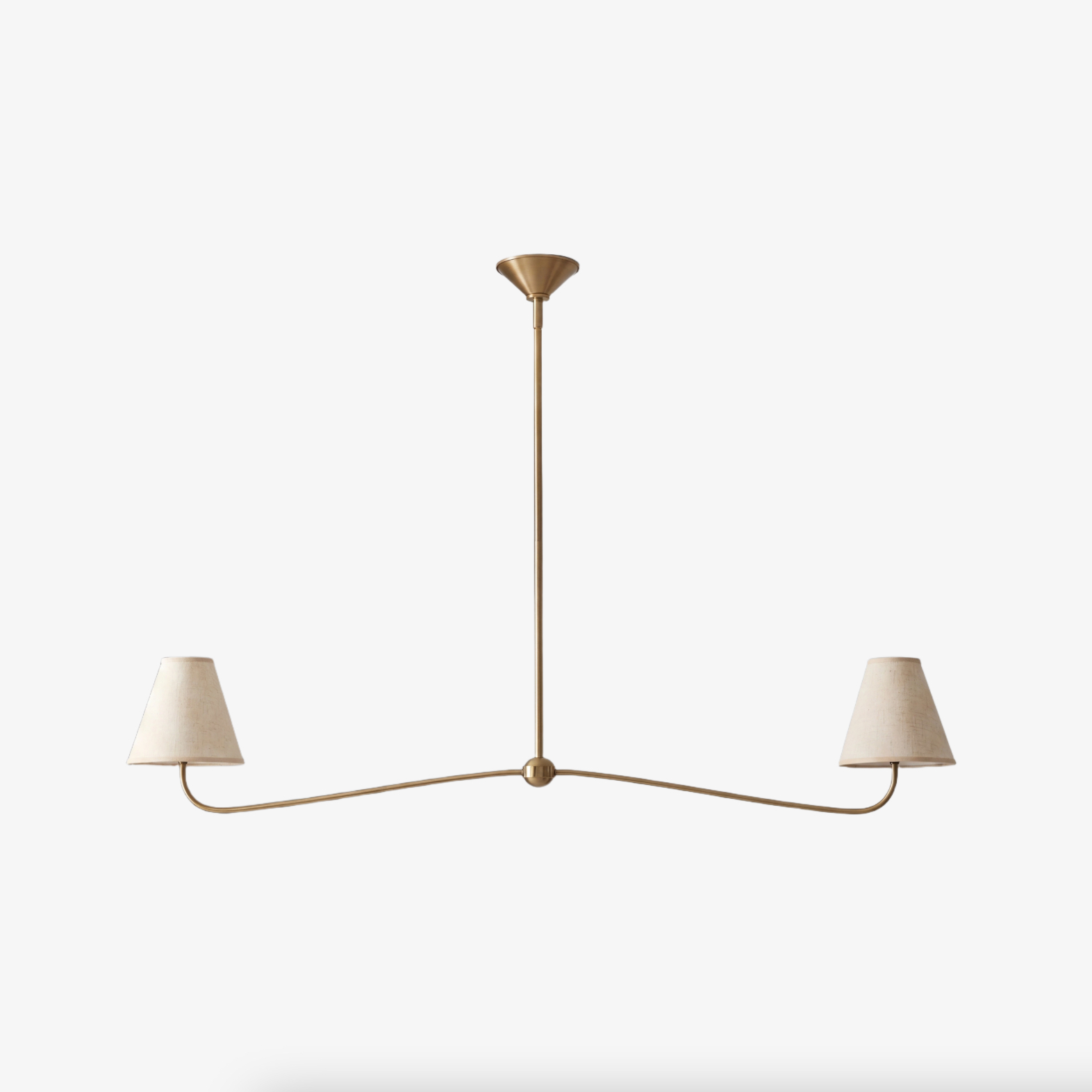 Two light plain shade chandelier option