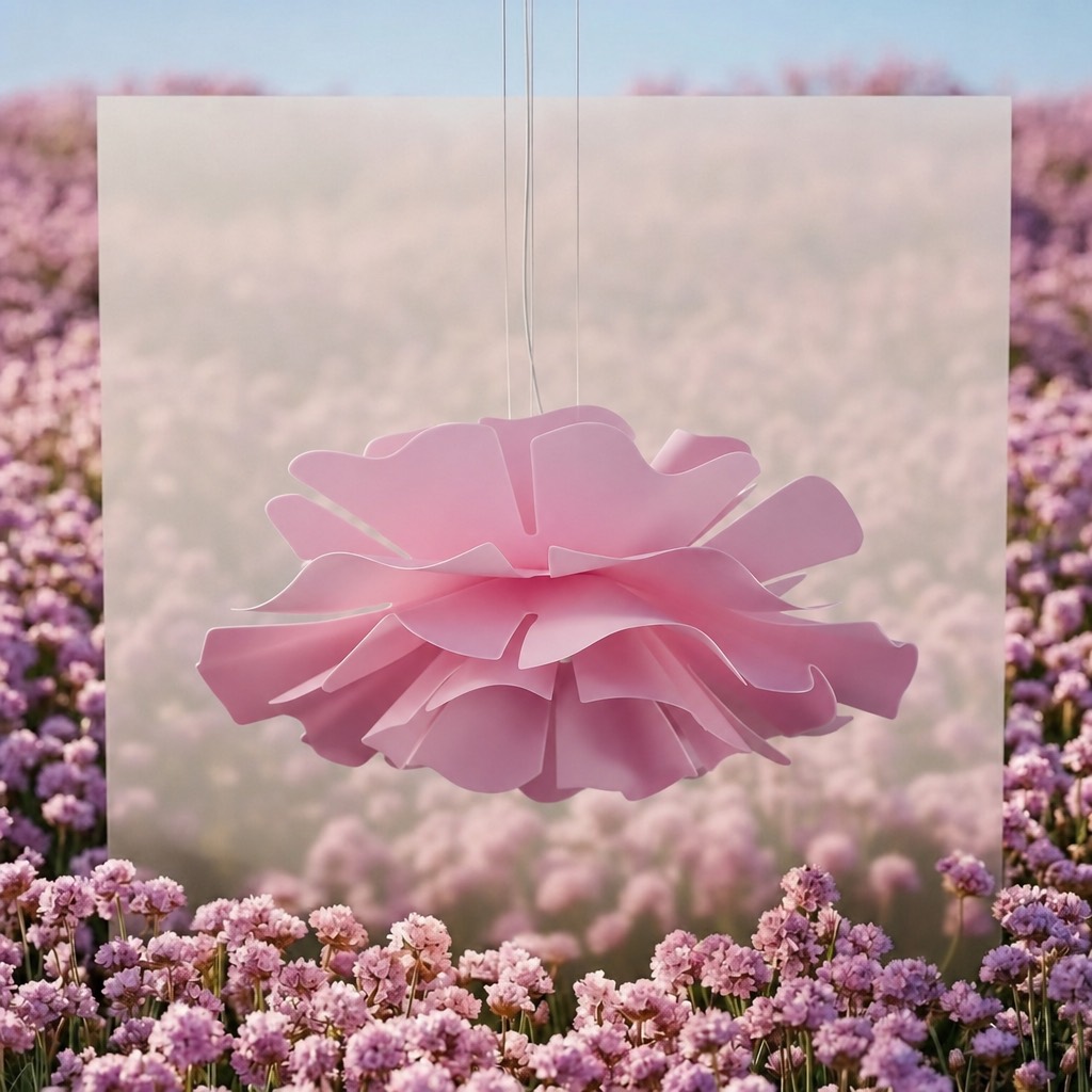 Pink floral pendant lamp design inspiration